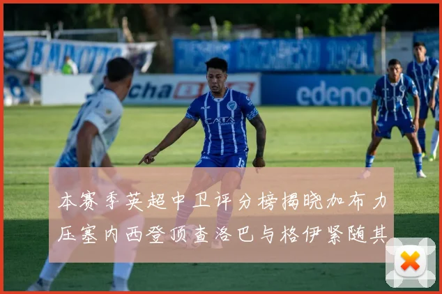 本赛季英超中卫评分榜揭晓加布力压塞内西登顶查洛巴与格伊紧随其后